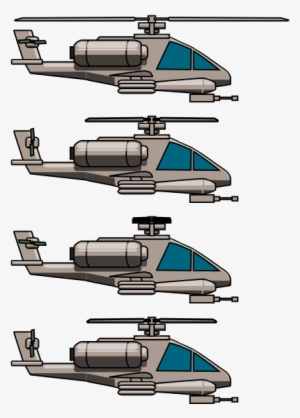 Attack Helicopter Animated Sprite - Helicopter Sprite Sheet Free