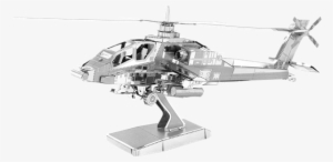 Picture Of Ah-64 Apache - 3d Metal Earth Model Kit - Ah-64 Apache