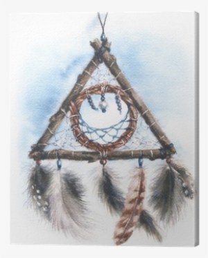 Dream Catcher Watercolor Sketch Canvas Print • Pixers® - Dream Catcher Sketch