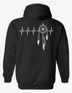 Native Inspired Heart Beating Dream Catcher Hoodies - Nature Is My Religion And The Earth