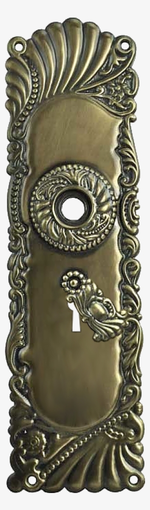 Decorative Vintage Style Brass Door Plate With Knob - Decorative Door Plates