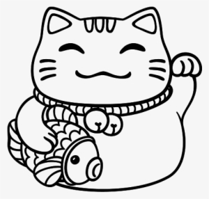 Maneki Neko Clipart - Japon Dibujos Para Colorear