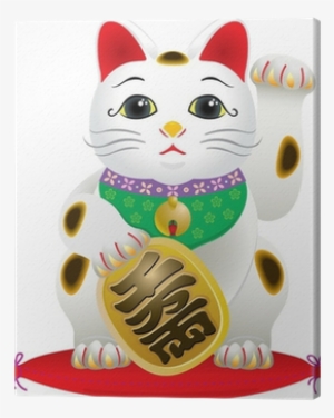 Japanese Classic Lucky Cat Canvas Print • Pixers® • - Things That Symbolizes Japan