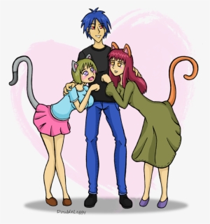 Doubleleggy Fanimecon Mammal Vertebrate Cartoon Fictional - Koneko Chan Nyan Neko Sugar Girls