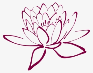 Lotus Clipart Fuschia - Purple Lotus Clip Art