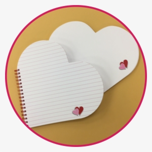 Heart Shaped Lined And Sketch Paper - Paper