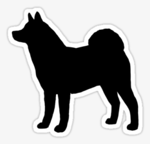 Akita Silhouette Waterproof Die-cut Sticker - Akita Silhouette Png