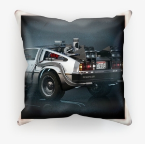 Delorean ﻿sublimation Cushion Cover - Delorean Time Machine Background