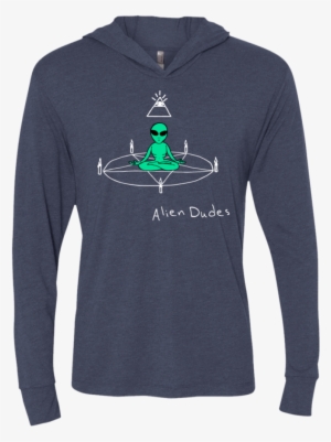 Unisex Vintage Navy Triblend Ls Hooded T-shirt Showing - Ty Law T-shirts