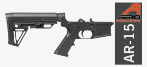 Aero Precision X15 Ar-15 Carbine Complete Lower Receiver - Trinity Force Alpha Stock, Black - Tba03