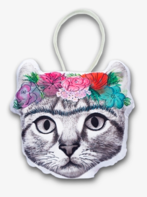 Chaveirinho Frida Katho - マグネット マウスパッド アニマル マスク ネコ 14×7×0.3cm グレー / 1253