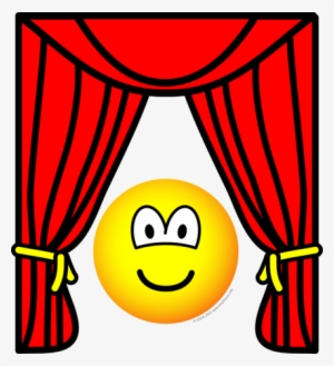 Stage Curtains, Emoticon, Theatres, Icons, Smileys, - Smiley Theater