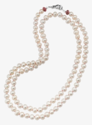 Ribbon Clasp Pearl Necklace - Necklace