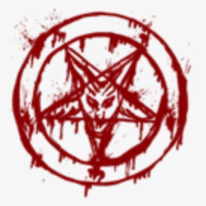 Dark Red Blood Satanic - Baphomet Baphomet Baphomet Rectangle Sticker