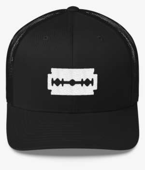 Razor Blade Mesh Cap - Black Cap Black Embroidery