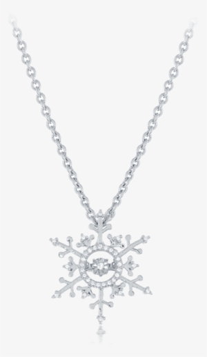 Elsa Frozen Snowflake Diamond Heartbeat Pendant In