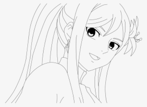 Erza Scarlet Drawing Easy - Line Art