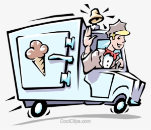 Ice Cream Truck Royalty Free Vector Clip Art Illustration - Ice Cream Truck Clip Art