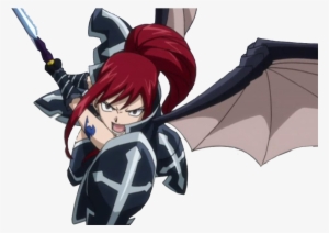 Erza Scarlet Black Wing Armor Wallpaper - Erza Attaque