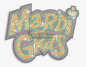 Custom Bling Transfer Design Mardi Gras Mask - Illustration