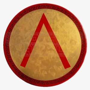 Wooden Gold Greek Lambda Shield - Ancient Greece Sparta Symbols
