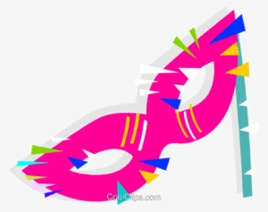 Mardi Gras Mask Royalty Free Vector Clip Art Illustration - Illustration