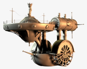 I See A Steampunk Starship Enterprise *ℰ - Steampunk Spaceship Png