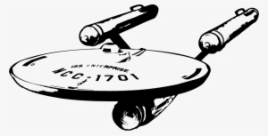 Jpg Library Download Star Trek Enterprise Clipart - Raumschiff Enterprise Schwarz Weiß