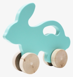 Bright Bunny - Manny And Simon Light Teal Bunny Push Toy