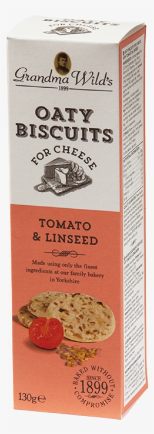 Tomatoe And Linseed - Grandma Wild's Oaty Biscuits For Cheese - Mature Cheddar
