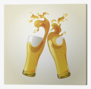 Pair Of Beer Glasses Making A Toast - Brindisi Bicchieri