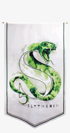 Slytherin Watercolour Satin Banner - Slytherin House