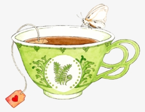 Free Download Watercolor Tea Cup Clipart Teacup Green - Xícara De Chá Desenho