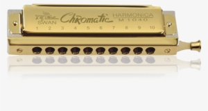 10 Ho1e 40 Tone Chromatic Laser-printing Golden Harmonica
