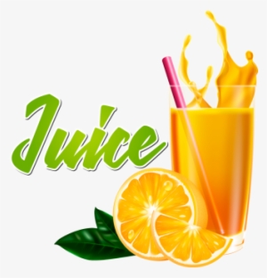 Ealistic Glass Of Orange Juice With Fruit And Splash, - Real Juice