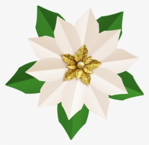 Banner Free Library Christmas Png Clip Art Image Gallery - White Poinsettia Clip Art