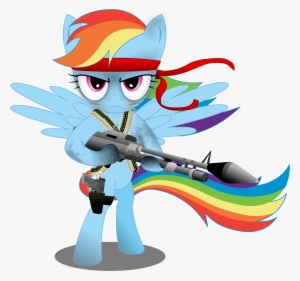 Gonein10seconds, Bandana, Bandolier, Bipedal, Female, - Rainbow Dash With Guns