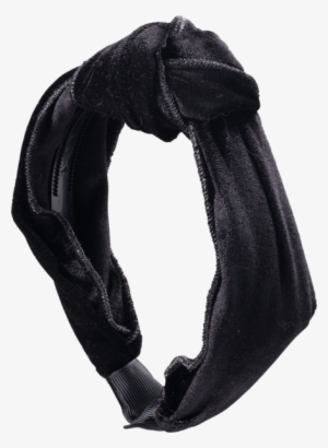 Velvet Knot With Metallic Edging Headband - Knot