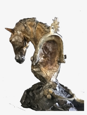 Double Spur Bronze Sculpture - Stallion