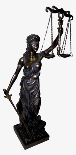 Justitia Themis Goddess Of Justice & Law Statue Bronze - Statue Of Justice Transparent