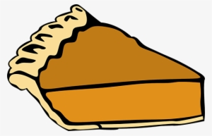 Pumpkin Pie Slice Piece Baked Sweet Desser - Pie Slice Clip Art
