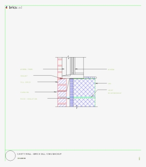 Brick Sill / Cmu Backing - Diagram