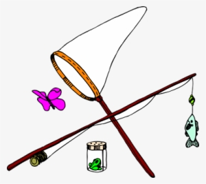 Butterfly Fish Net Insect Fishing Jar Pole - Butterfly Catching Clipart