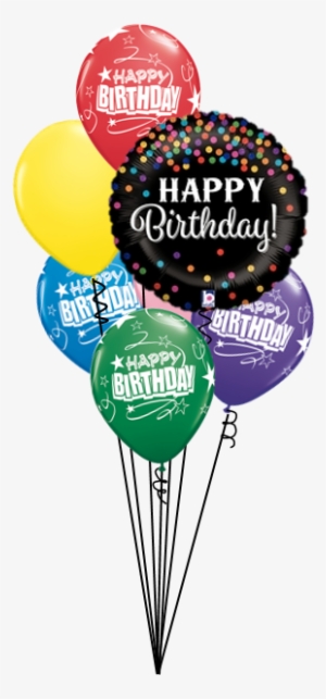 Confetti Birthday Balloon Bouquet - 18" Glitter Holographic Balloon Glittering Birthday