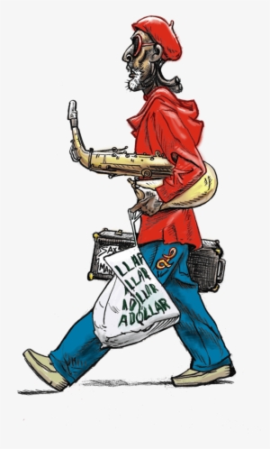 Here Is A Revised Colour Png Of Sax Man - Drawing