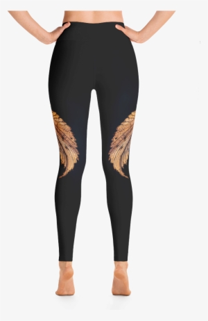 Falling Leaf Active Leggings - Altino Beauty Girl Yoga Pants - #494eaa - Sour Cherry