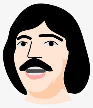 Clipart - Young Boyarskiy - Cartoon Man With Moustache