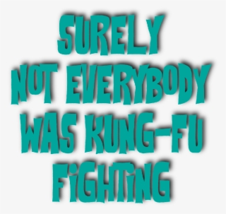 Surely, Not Everybody Was Kung-fu Fighting Vinyl Die - Graphic Design
