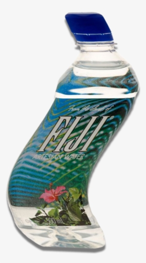 Fiji Water Vaporwave Drawing - Vaporwave Fiji Water Bottle