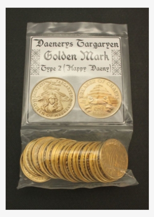 Game Of Thrones Coin Set Daenerys Targaryen Golden - Game Of Thrones - Daenerys Targaryen Golden Mark Coin